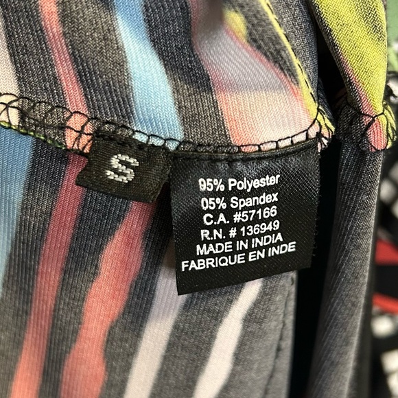 Multicolor Ruffled Patterned Women's Dress - Picture 5 of 5